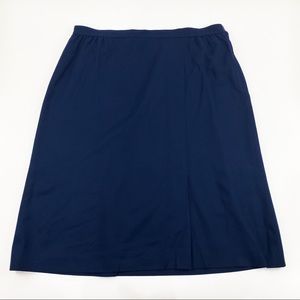 Vtg Pendleton navy blue wool skirt 22W 2X 3X